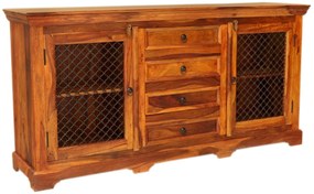 furniture-nabytek.cz - Komoda drevo kov z indického masívneho dreva palisander 180x90x45