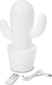 LED akumulátorová stolová lampa do exteriéru, kaktusová