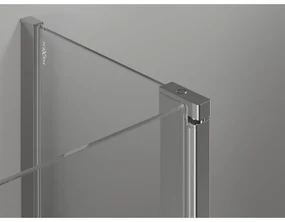 Mexen, Mexen Mist L Otočné sprchové dvere 150 cm, priehľadné, chróm - 8A4L-150-001-01-00
