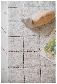 Krémový prateľný ručne tkaný bavlnený koberec 200x300 cm Mosaic – Lorena Canals