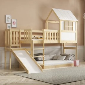 Interbeds Poschodová posteľ Antresola Domček so šmykľavkou 200cm x 90cm
