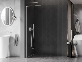 Mexen, Mexen Kioto-X L sprchová stena 50 x 200 cm, priehľadná 10 mm, biela - 800-050-107-20-00-X