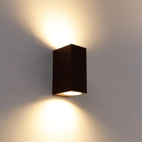 Priemyselná nástenná lampa hrdzavohnedá 2-svetlá IP44 - Baleno