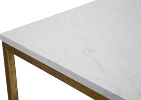 Odkladací stolík Dvojitý 47 cm zlatý/mramor
