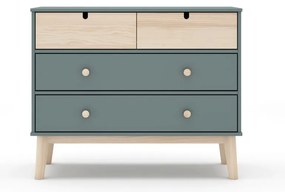 Detská komoda sivozelená 100x81x40 cm Estefania – Marckeric