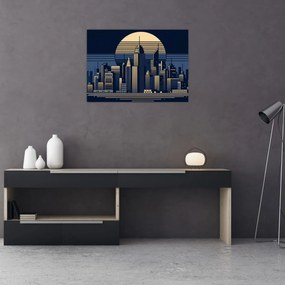 Obraz – Geometrické mesto (70x50 cm)