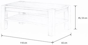 Wooded Konferenčný stolík Denver z masívu BUK 110x65x45cm