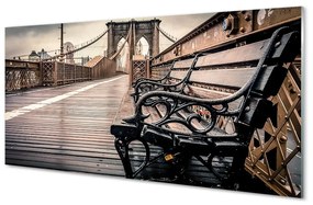 Sklenený obraz most bench 125x50 cm