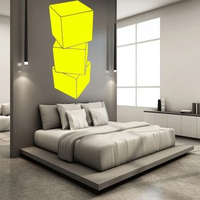 Veselá Stena Samolepka Kocky 3D Farba: béžová, Veľkosť: 60 x 27 cm