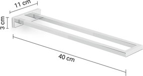 Gedy Gedy, ELBA dvojitý držiak uterákov, chróm, A02213