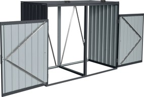 Prístrešok na 2 smetné koše BestBerg BBTS-MK2 / 1,3 m² / 160 × 80 × 122 cm / antracitová