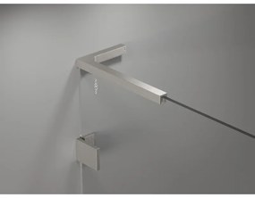 Mexen Lunar, L Duo výklopný sprchový kút 85 x 85 cm, 8mm číre sklo, oceľový profil, 834L-085L-085P-97-00