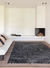 Koberce Breno Kusový koberec INK 463 007/AF900, čierna,200 x 290 cm