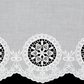 KRÁTKA ZÁCLONA NA PÁSKE LILA 150X40 CM BIELA