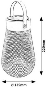 Rabalux TAPOLCA LED vonkajšia dekoratívna lampa 77176