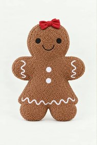 Vianočný vankúš GINGER GIRL hnedý