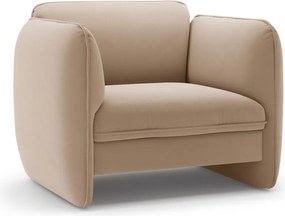 Hnedé zamatové kreslo Georgia – Micadoni