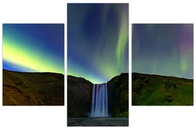Obraz - Polárna žiara na Islande (90x60 cm)