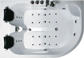 Terra Hydromasážna vírivá vaňa Carmen 631RH 180x120 s ohrevom vody, pravá