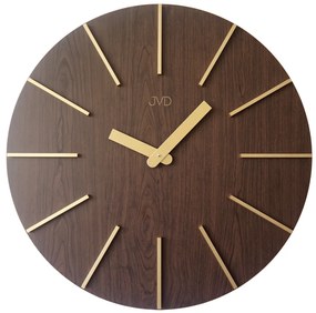 Dizajnové nástenné hodiny JVD HC702.1 hnedá