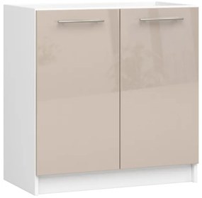 Spodná kuchynská skrinka pod drez OLIWIA S80 biela / cappuccino, lesk