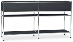 Kovový konzolový stolík »CN3« s 2 zásuvkami, čierny