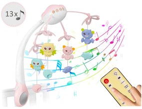 Ricokids Detský kolotoč s projektorom RK-813 ružový