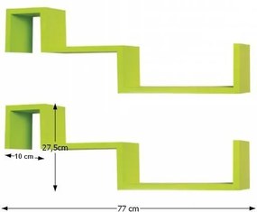Sada 2 políc, zelená, FRI NEW