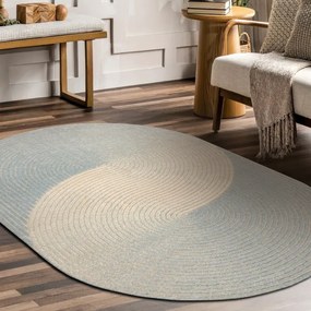Koberec FLUX OSTA 461.67.AE502 modrý / krémový ovál
