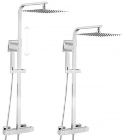 Sprchová súprava GABI s termostatickou batériou - 25x25 cm - chrómová