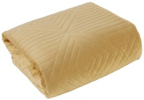 Dekorstudio Zamatový prehoz na posteľ SOFIA2 v medovozlatej farbe Rozmer prehozu (šírka x dĺžka): 170x210cm