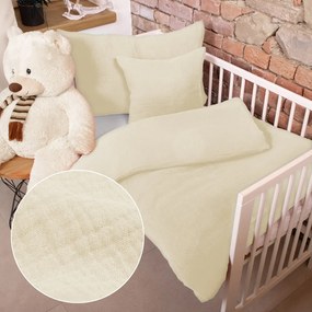 Biante Detské mušelínové posteľné obliečky do postieľky Nature MSN-083 Krémové Do postieľky 90x140 a 40x60 cm