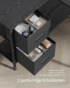 Rohový kancelársky stôl s dvoma boxami LWD098B56