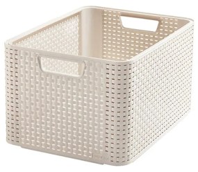 Krémovobiely plastový úložný box 33x44x23 cm Style – Curver