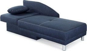 Pohovka s bočnou opierkou Roy, modrá tkanina, rozkladacia