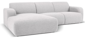 Svetlosivá rohová pohovka z textílie bouclé (ľavý roh) Molino – Micadoni Home