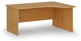 Kancelársky rohový pracovný stôl PRIMO WOOD, 1600 x 1200 mm, pravý, buk