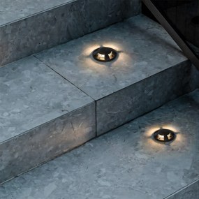 Moderné zemné bodové svietidlo čierne GU10 50 mm 4-svetelný efekt IP65 - Cellar