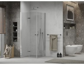 Mexen Lima Duo sprchovací kút 80 x 80 cm, 6mm sklo, číre sklo / chrómový profil, 856-080-080-02-00