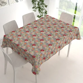 Biante Dekoračný obdĺžnikový obrus PML-092 Hortenzie a ľalie na sivom 100x160 cm