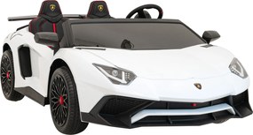 Ramiz Lamborghini Aventador SV batériové auto pre 2 deti Biele
