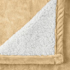 Polášek Mikroflanelová deka s barančekom - Oriešková | 100 x 150 cm