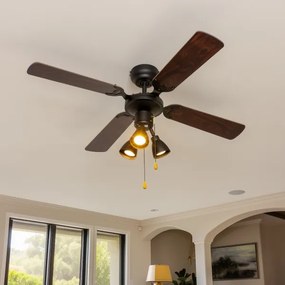 ZEVENTI - Stropný ventilátor ZURRIOLA 3xGU10/50W/230V