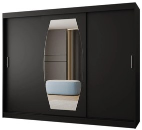 Šatníková skriňa 250 cm Rosaria (čierna). Vlastná spoľahlivá doprava až k Vám domov. 1126310
