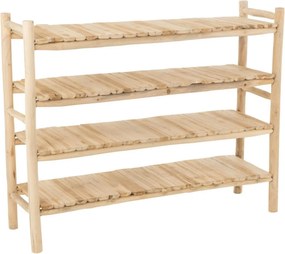 Regál z prírodného teakového dreva Rack Ranch – 140*40*110 cm