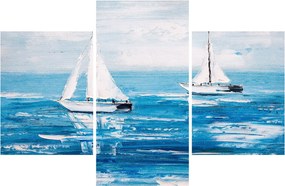 Obraz - Maľba jachty na mori (90x60 cm)