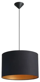 BARILLA GOLD | Lampa s textilným tienidlom v čierno-zlatej kombinácii Veľkosť: 50cm