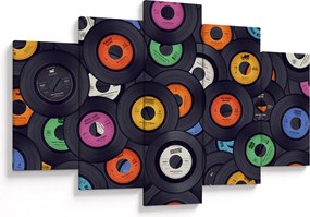 Obraz - Hudobné gramofónové platne (150x105 cm)
