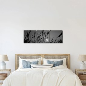 Obraz - Lúka so západom slnka (s hodinami) (90x30 cm)