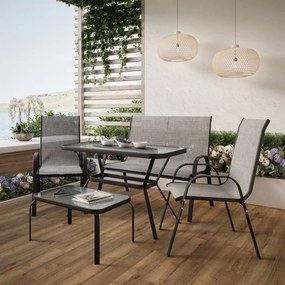 ZÁHRADNÝ JEDÁLENSKÝ SET ILARIO 2 X STOLIČKA + DVOJKRESLO + STÔL + STOLÍK